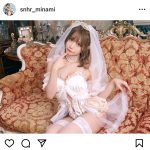 コスプレイヤー・篠原みなみ、マシュマロボディ露わの肌見せウェディングに「結婚したい」の声！
