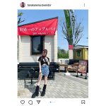 田中れいな、超ミニ&厚底ブーツで美脚スラリ「すごいおしゃれ」「スタイル良すぎ」とファン歓喜！