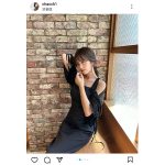 新田さちか、美肌見せワンピでうなじがチラリ「お美しい」「セクシーでたまらん」とファン歓喜