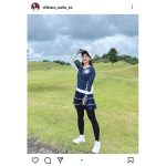 斎藤ちはるアナウンサー、爽快笑顔なゴルフウエア姿を公開「自己ベスト更新」をファンに報告