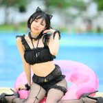 【写真特集】ごみちゃん（ステミレイツ）、網タイツで刺激するセクシー黒猫に変身！＜近代麻雀水着祭2023＞