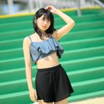 【写真特集】現役JK・苺ひな（グランダルメ）、お腹見せのマリンルック見せるキュートな笑顔！＜近代麻雀水着祭2023＞