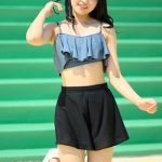 【写真特集】現役JK・苺ひな（グランダルメ）、お腹見せのマリンルック見せるキュートな笑顔！＜近代麻雀水着祭2023＞