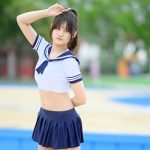 【写真特集】ハーフ美少女・田島怜華（dela model）、セーラーコスで魅せる抜群スタイル＆透明美ボディ！＜近代麻雀水着祭2023＞