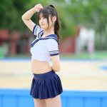 【写真特集】ハーフ美少女・田島怜華（dela model）、セーラーコスで魅せる抜群スタイル＆透明美ボディ！＜近代麻雀水着祭2023＞