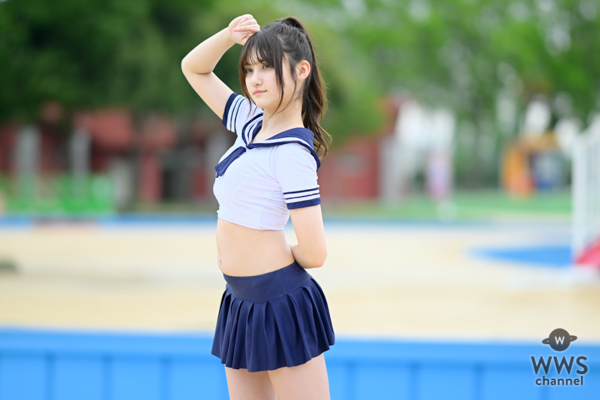 【写真特集】ハーフ美少女・田島怜華（dela model）、セーラーコスで魅せる抜群スタイル＆透明美ボディ！＜近代麻雀水着祭2023＞