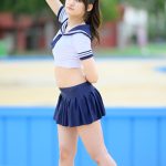 【写真特集】ハーフ美少女・田島怜華（dela model）、セーラーコスで魅せる抜群スタイル＆透明美ボディ！＜近代麻雀水着祭2023＞