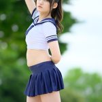 【写真特集】ハーフ美少女・田島怜華(dela model)、セーラーコスで魅せる抜群スタイル&透明美ボディ!<近代麻雀水着祭2023>