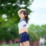 【写真特集】ハーフ美少女・田島怜華(dela model)、セーラーコスで魅せる抜群スタイル&透明美ボディ!<近代麻雀水着祭2023>