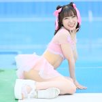 【写真特集】森本栞菜（ミライサガシ）、全身ピンクの可愛すぎるチャイナコスで「我爱你」＜近代麻雀水着祭2023＞