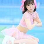 【写真特集】森本栞菜（ミライサガシ）、全身ピンクの可愛すぎるチャイナコスで「我爱你」＜近代麻雀水着祭2023＞