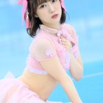 【写真特集】森本栞菜（ミライサガシ）、全身ピンクの可愛すぎるチャイナコスで「我爱你」＜近代麻雀水着祭2023＞