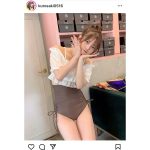 黒嵜菜々子（Peel the Apple）、おしゃカワ水着で魅せる美ふともも！