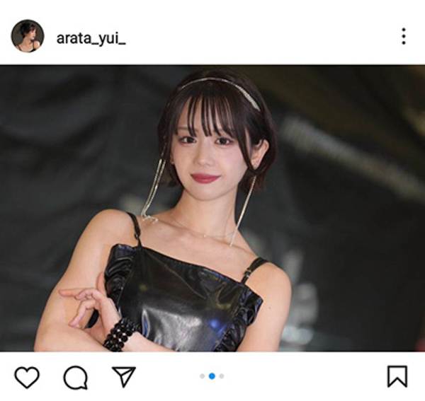 ラウンドガール・新唯、肌見せミニワンピで美脚披露「セクシーだしカワイイし最強！」とファン歓喜！