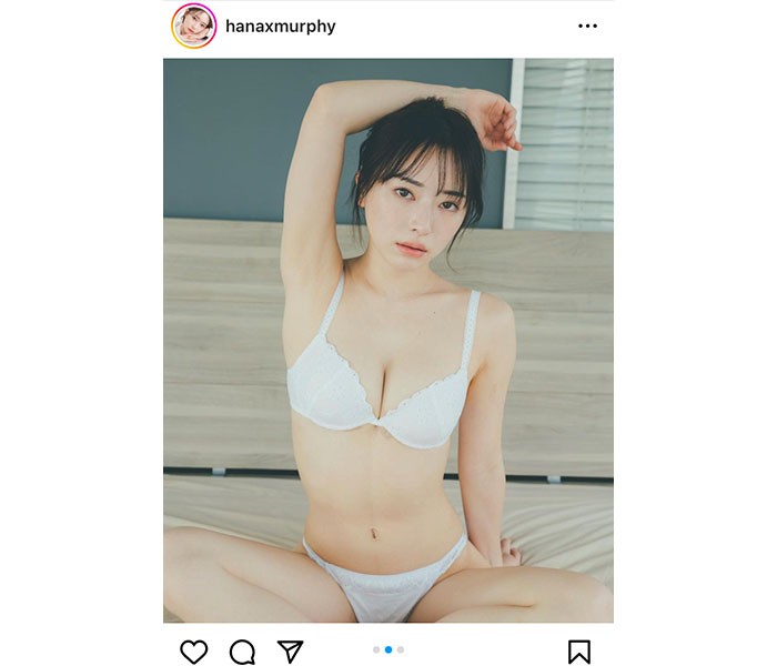 マーフィー波奈、ランジェリーで見せる透明感ボディにファンうっとり