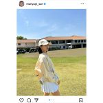 永尾まりや、ミニのゴルフウェアで美脚披露！
