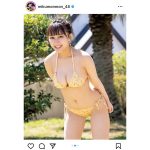 HKT48・田中美久、圧巻バストで釘付けにするグラビアショットにファン歓喜！