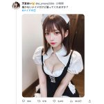 日中ハーフモデル・天音あい、透明バストで釘付けのメイドコス披露