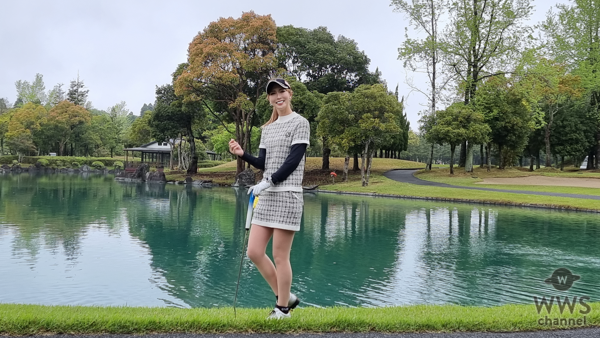 【動画】新井美穂、ミニスカゴルフウェアで大栄カントリー倶楽部女子研修会の今後の目標語る！