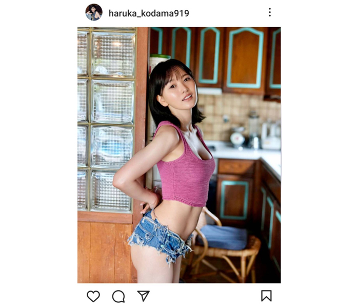 兒玉遥、艶っぽい美谷間、クビレ、ヒップラインにファン悶絶！