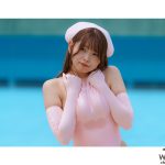 【写真特集】空峰凛、ナース風ピンクウェア＆ニーハイ姿で悩殺！＜チャンスプール撮影会＋KISS in アマゴーラ＞