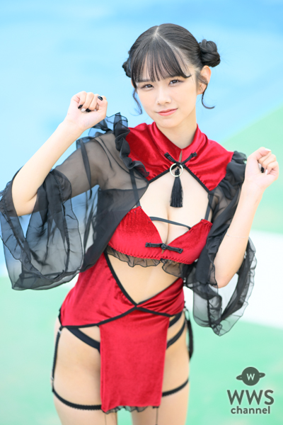 【写真特集】後藤まつり（アイテムはてるてるのみ）、セクシーチャイナコスで際立つ透明肌！＜近代麻雀水着祭2023＞
