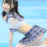 【写真特集】夏宮みずほ（なないろ∞ミルキーウェイ）、セクシーな制服コスで映える黒髪ハーフツイン！＜近代麻雀水着祭2023＞