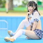 【写真特集】夏宮みずほ（なないろ∞ミルキーウェイ）、セクシーな制服コスで映える黒髪ハーフツイン！＜近代麻雀水着祭2023＞