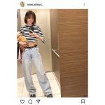 桐谷美玲、愛犬とのツーショをアップ「美腹筋」チラリ