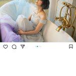 最上もが、トレードマークの金髪を封印で美しい肌見せドレス姿を公開！