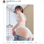 えなこ、ローアンで見上げるプリッと美尻ショットにファン悶絶！