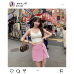 藤川らるむ、肌見せ韓国コーデで圧倒的プロポーション披露