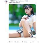 一ノ瀬なな、フェチを刺激する制服×白パンツコスでセクシー開脚