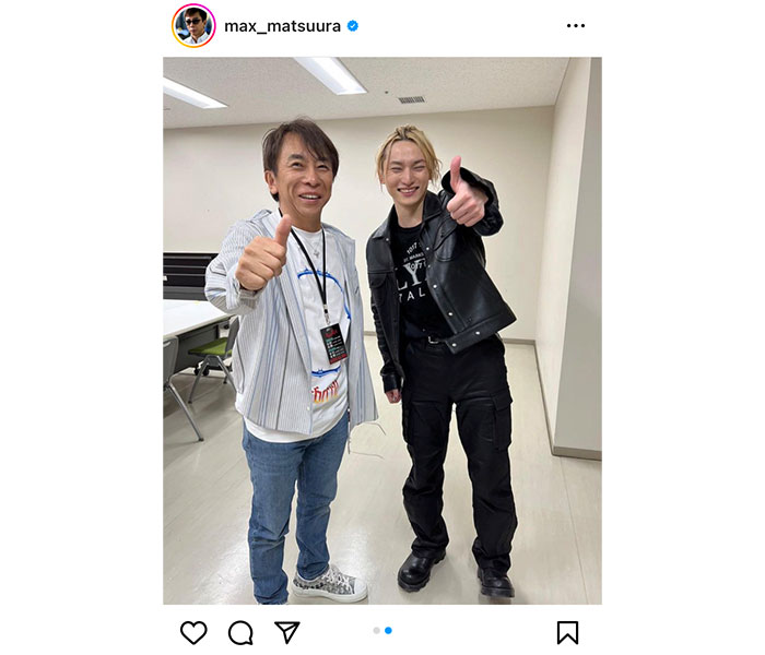 松浦勝人会長、SKY-HIとの『社長』2ショットを投稿！