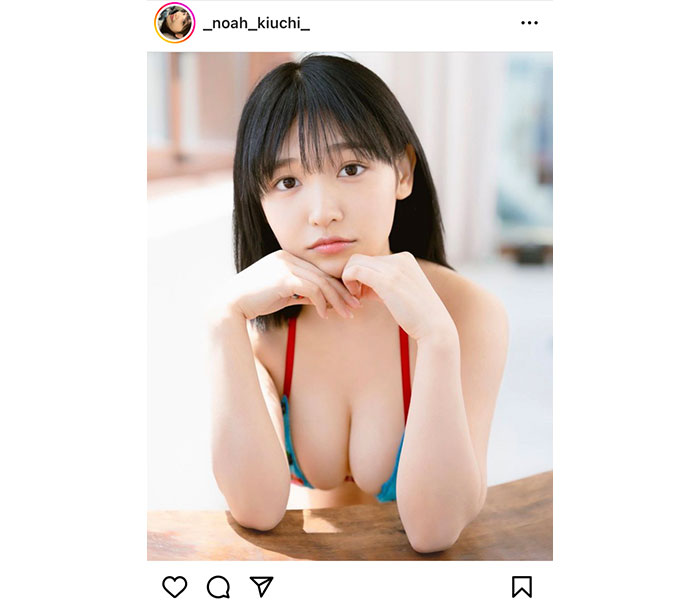 紀内乃秋、ふっくらバストで釘付けの水着ショットに反響ぞくぞく！