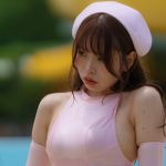 【写真特集】空峰凛、ナース風ピンクウェア＆ニーハイ姿で悩殺！＜チャンスプール撮影会＋KISS in アマゴーラ＞