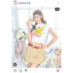 明日花キララ、「ピカチュウ」プリントTヘソ出しヘルシーショットに世界中のファンから歓喜の声