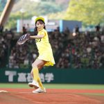 元ＳＫＥ・惣田紗莉渚が売り子衣装で始球式に登場!「点数をつけるなら８０点」