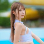 【写真特集】乃木結夢、純白のハイネック競泳水着で登場！＜チャンスプール撮影会 in アマゴーラ＞