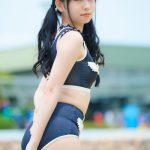 【写真特集】早川真由、メロウデザインなハイウエストビキニでKawaiiコーデ！＜チャンスプール撮影会 in アマゴーラ＞