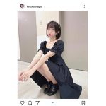 iSPY・萩田こころ、美白デコルテあらわな『真っ黒コーデ』を披露「スタイル抜群」「ブラックここてん可愛い！」とファン歓喜