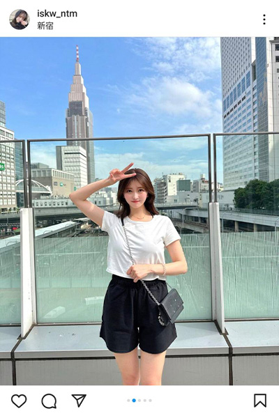 いしかわなつみ、白T×短パンのラフコーデで美脚スラリ「脚綺麗ですね」「コーデ似合ってる！」とファン歓喜