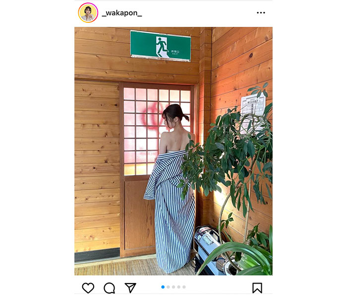 NMB48・安部若菜、着崩し浴衣で美背中あらわなオフショットに歓喜の声！