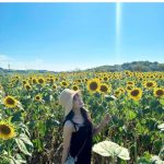 SKE48・青海ひな乃、肌見せ夏コーデで向日葵畑を堪能！「太陽のような笑顔が可愛い」