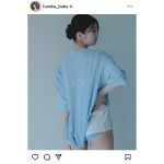 馬場ふみか、美尻チラ見せの横顔ショットにファン歓喜