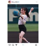 NMB48・川上千尋、始球式でノーバン投球「届いて良かった」