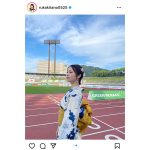 SKE48・北野瑠華、横顔美人な浴衣姿で魅せる健康肌