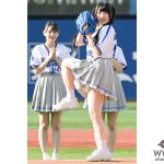 【写真特集】≠ME・櫻井もも、セレモニアルピッチでハマスタに大きな放物線を描く！＜横浜DeNAベイスターズ＞