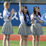 【写真特集】≠ME・櫻井もも、セレモニアルピッチでハマスタに大きな放物線を描く！＜横浜DeNAベイスターズ＞