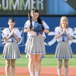 【写真特集】≠ME・櫻井もも、セレモニアルピッチでハマスタに大きな放物線を描く！＜横浜DeNAベイスターズ＞